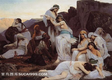 世界名画--一群逃难的人