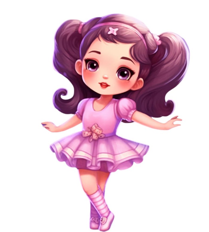 穿裙子跳舞的女孩免抠