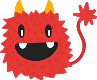 卡通可爱怪兽病毒免扣PNG素材图片 (25)