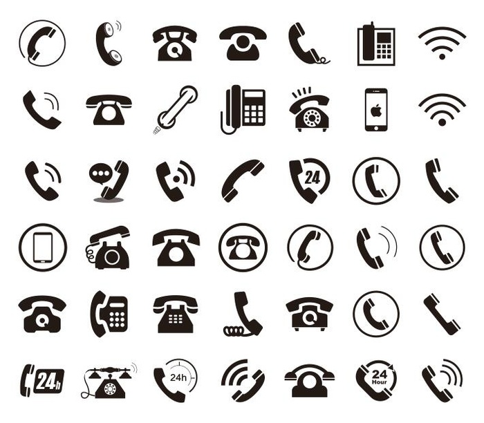矢量电话图标大全
