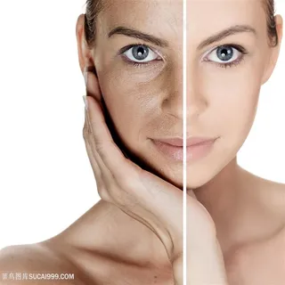 脸部问题暗沉和皱纹对比图片