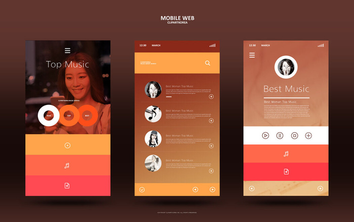UI多页面包装展示手机APP交互界面样机长图概念PSD设计模板