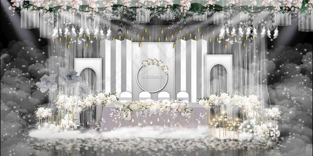 韩式白色婚礼效果图 韩式白色婚礼效果图
