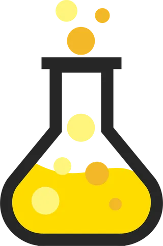线条烧杯黄色溶液卡通简笔画少儿兴趣班素材