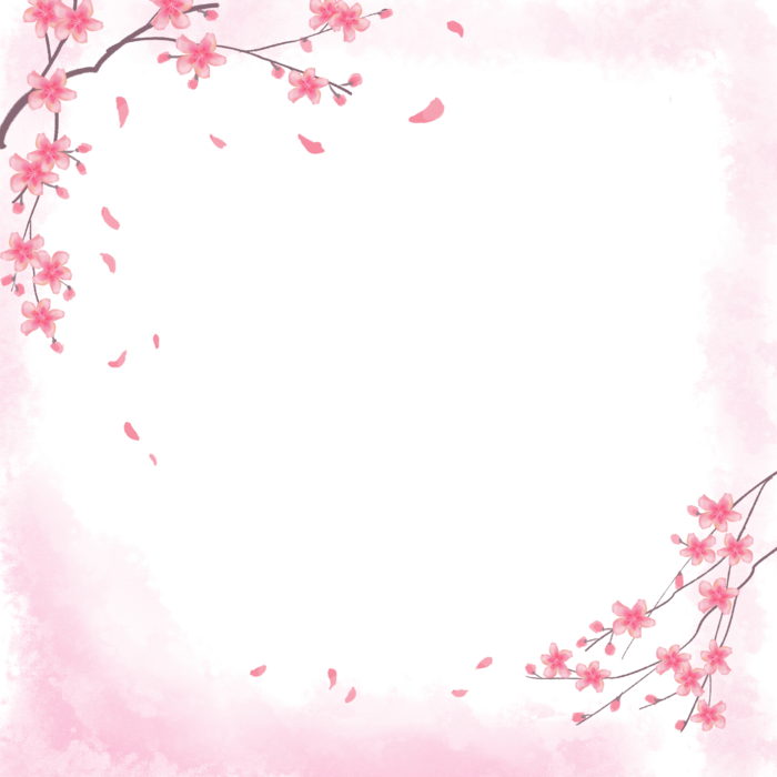 春天浪漫粉红色樱花手绘樱花梅花桃花花朵图片PNG免扣素材