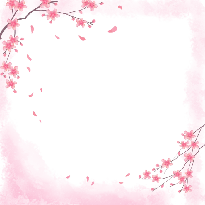 春天浪漫粉红色樱花手绘樱花梅花桃花花朵图片PNG免扣素材