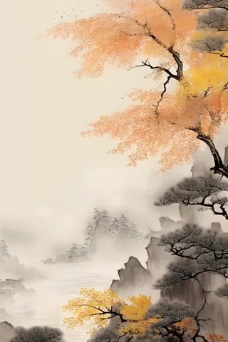 大气山水水墨意境背景