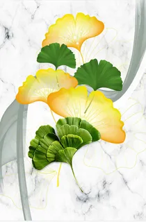 北欧银杏叶装饰画 北欧银杏叶装饰画