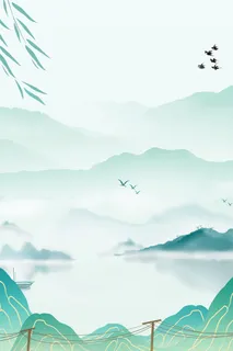 中式古典国潮来袭海报展板宣传背景图PSD设计PS模板素材