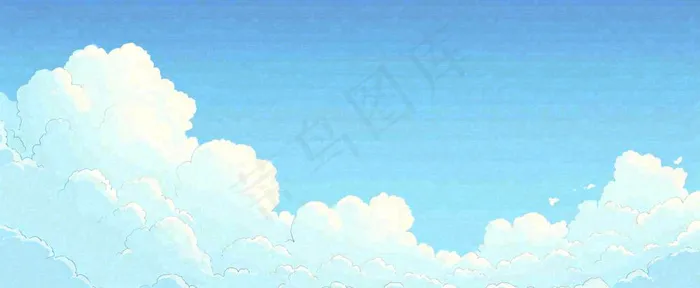 清新蓝天白云天空(1712x704)