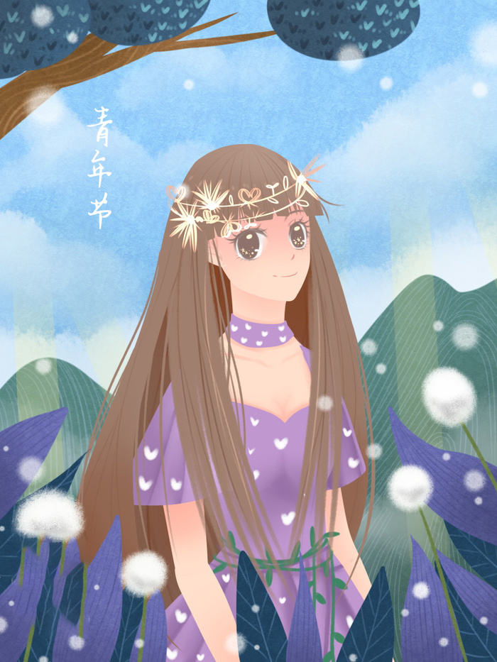 54青年海报54青年插画海报