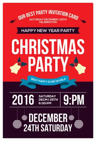 简约大气圣诞节快乐海报