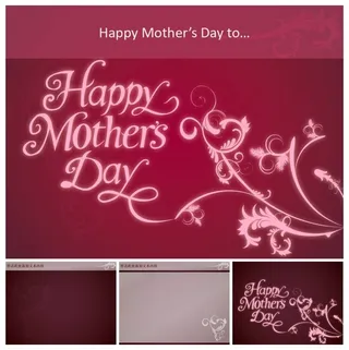 漂亮花纹背景母亲节PPT模板