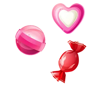 糖果心形星球情人节