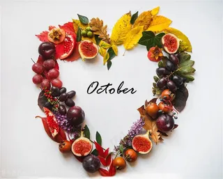 心形水果背景图