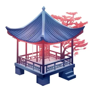 古风亭子插画