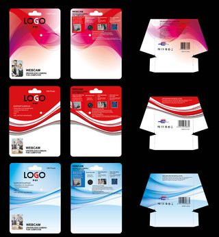 摄像头彩盒设计模板