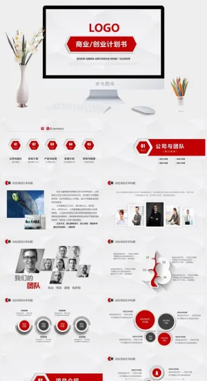 简洁实用·完整框架·适用于投资合作项目推广企业宣传PPT模板预览图