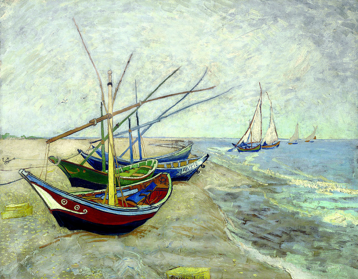 梵高帆船高清风景画