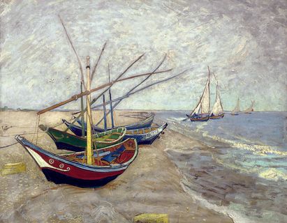 梵高帆船高清风景画