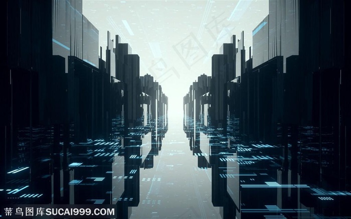 3D立体科技背景图片