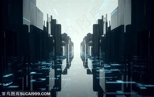 3D立体科技背景图片