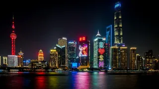 上海外滩建筑夜景图片