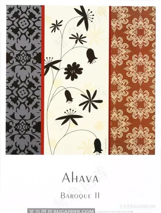 唯美花卉欧式艺术插画