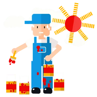 高温下工作的油漆工