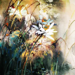 花卉油画背景 花卉油画背景