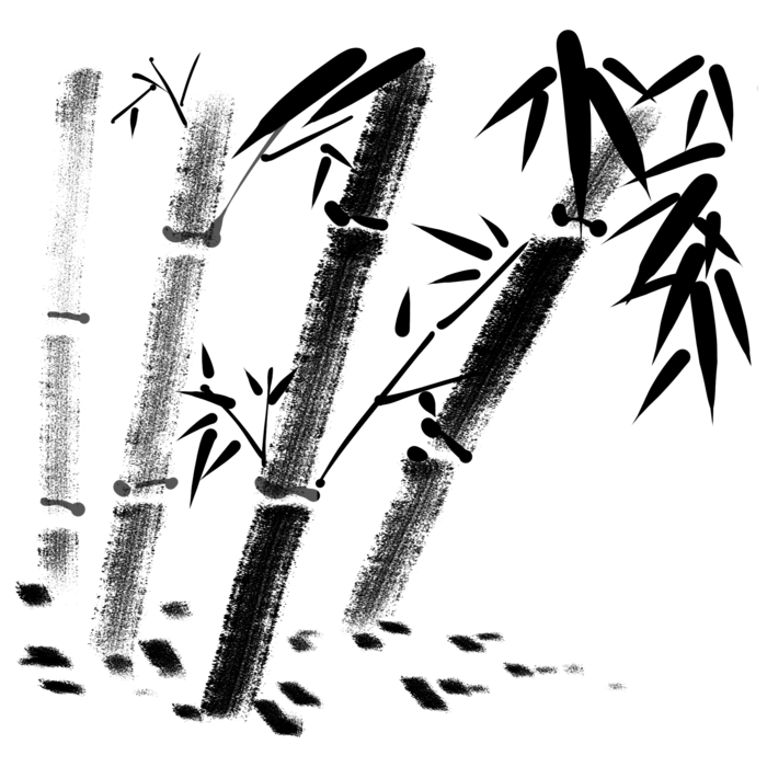 竹子水墨画中国风国画墨水书法竹子画
