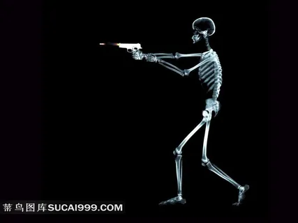 拿枪甬人体透视图素材