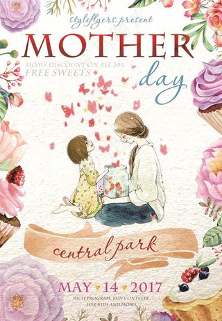 母亲节促销海报  