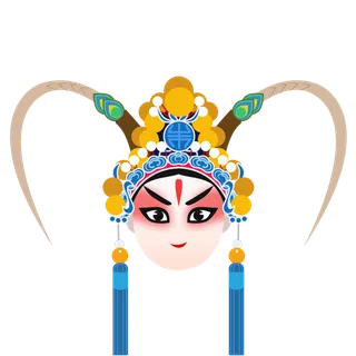 国潮免扣戏剧脸谱周瑜