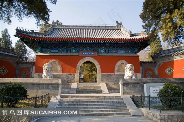 大觉寺佛教建筑摄影图