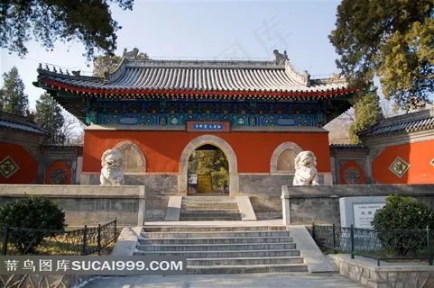 大觉寺佛教建筑摄影图