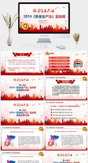 安全生产PPT模板预览图