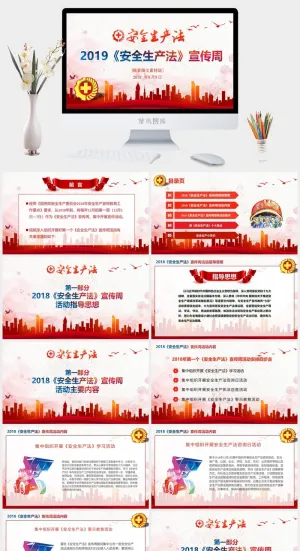 安全生产PPT模板预览图