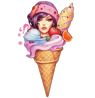 冰淇淋动漫人物免抠