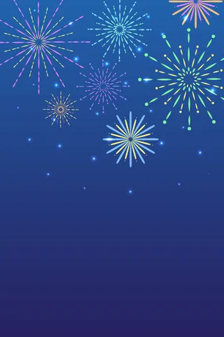 绚丽烟花背景元素
