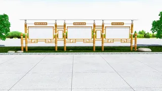 圆柱型宣传栏文化长廊