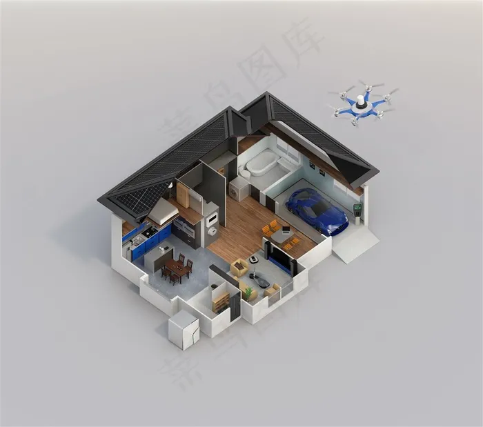 精美立体房屋建筑智能家居设计图片