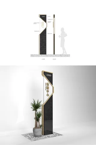 现代时尚标识户外房地产导视立牌导视牌