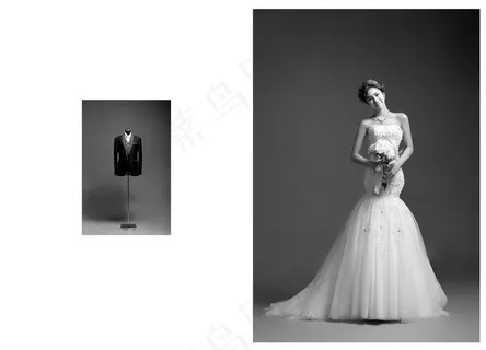 情侣黑白照婚纱摄影