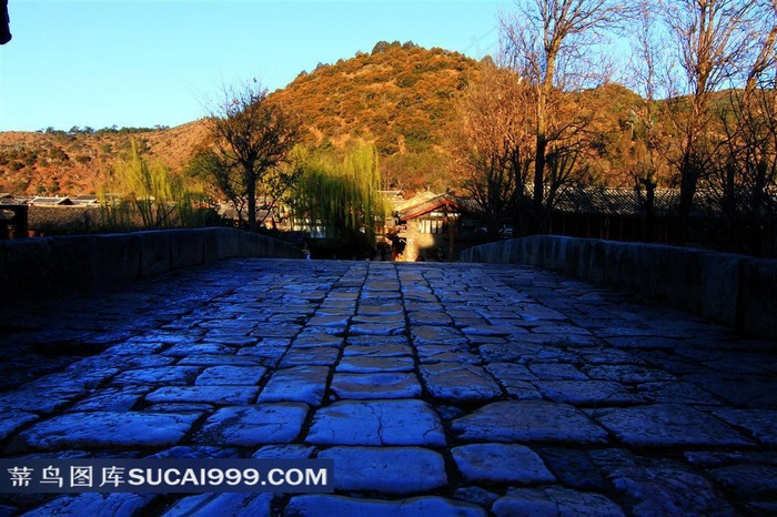云南束河古镇街道素材