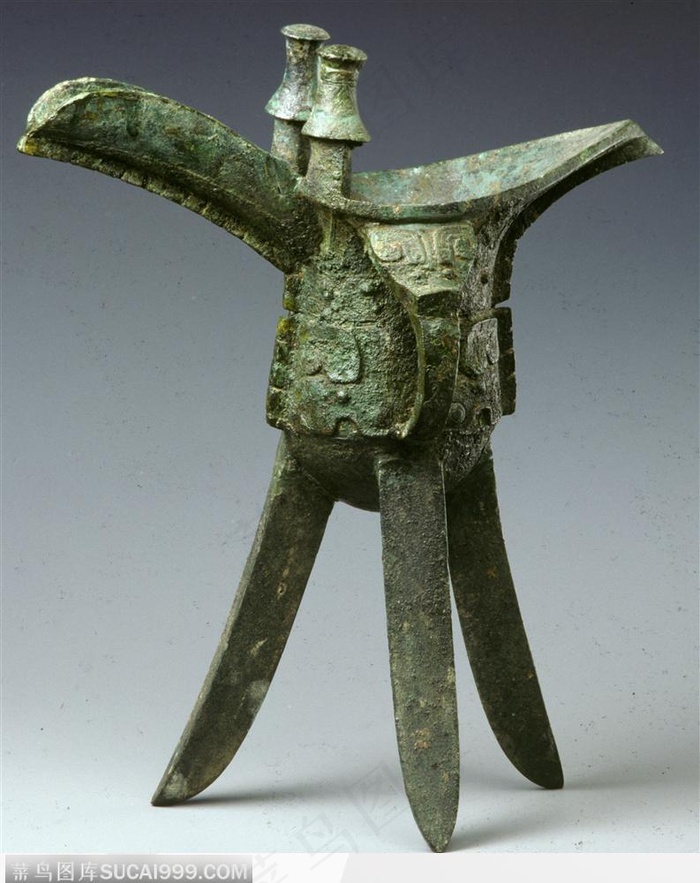 青铜平底爵 北京博物馆