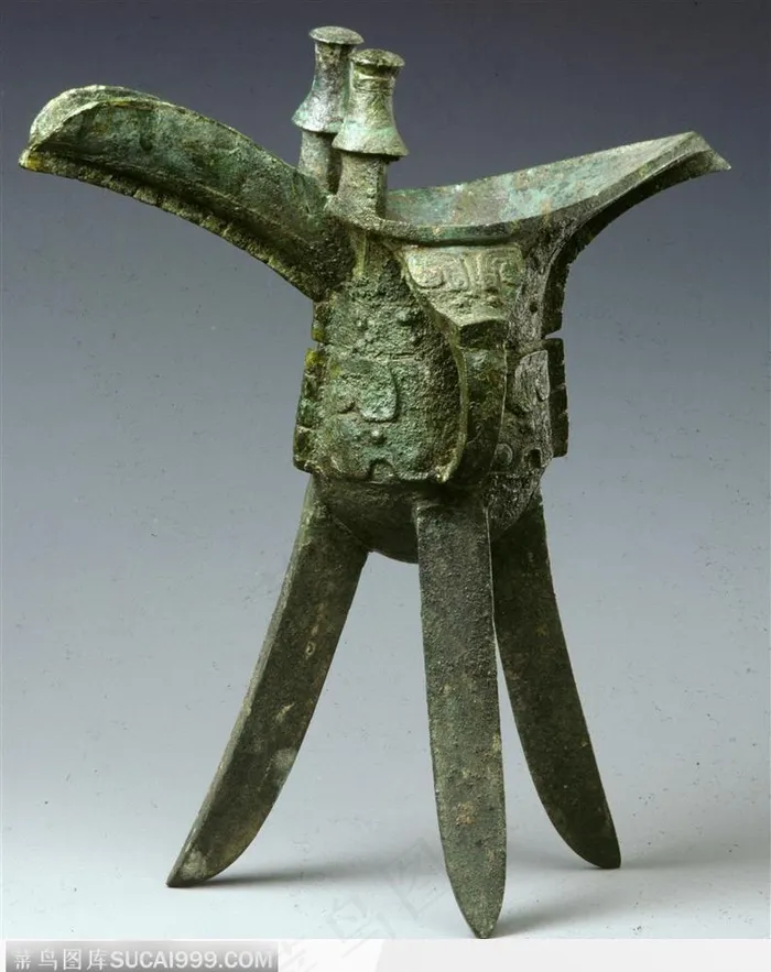 青铜平底爵 北京博物馆