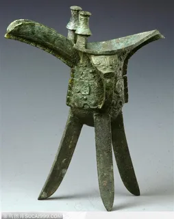 青铜平底爵 北京博物馆