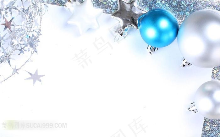 圣诞节唯美星星圣诞球背景