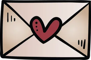 爱心信件卡通